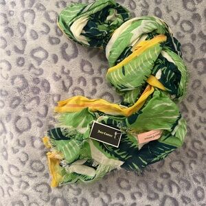 Juicy Couture Tropical Green and Yellow Scarf